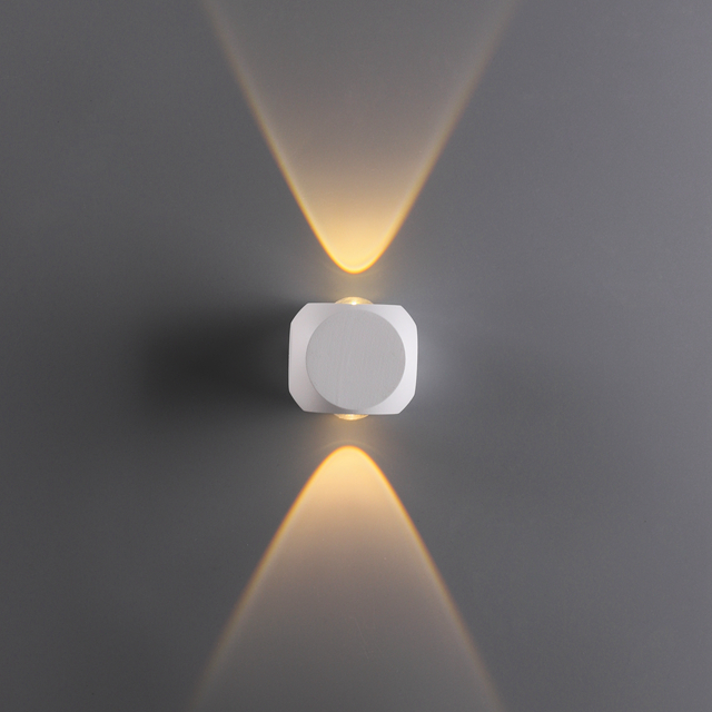 LUZ DE PAREDE LED redonda de alum&iacute;nio 2W e 4W, mini arandela de decora&ccedil;&atilde;o externa coberta IP44 Oteshen LBD7110-2 / LBD7120-4