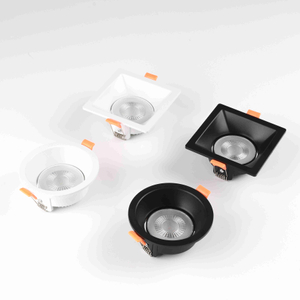 Set lampu sorot ceruk LED 5W, bulat L6130C-5 dan persegi L6030C-5 hitam & putih