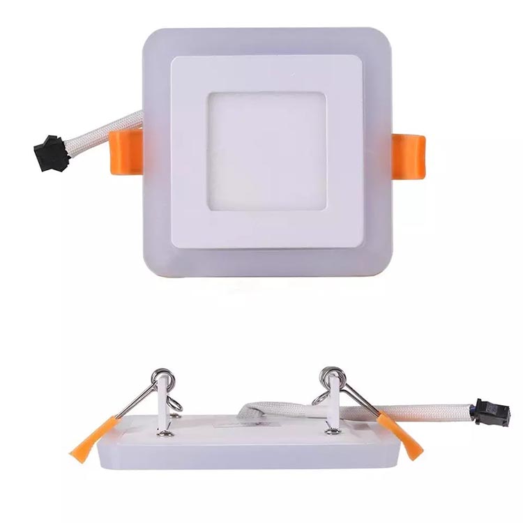 Hot Selling 3+3w Double Color Panel Light RGB Ceiling Square Indoor Led Panel Light