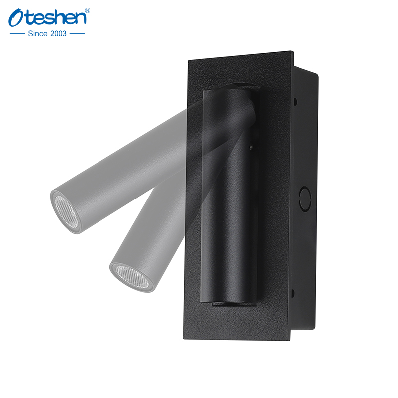 Lampka nocna LED do czytania z regulowanym kątem, aluminiowa konstrukcja LCG1810