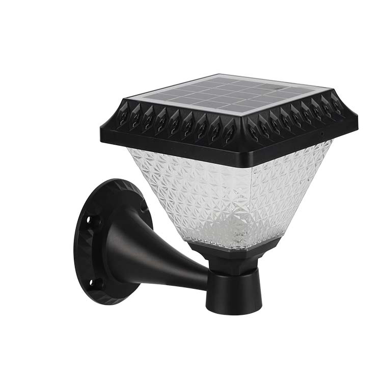 Modern Design led solar wall light polycrystalline with glass 5.5V /0.8w with pc material for outdoor