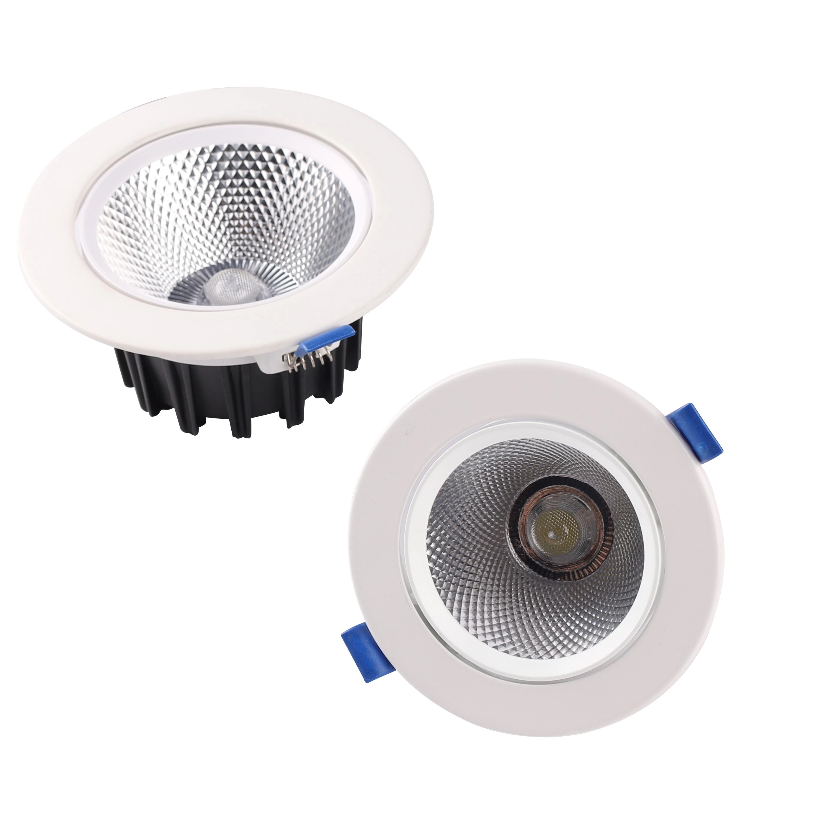 Free New Design 6W Aluminium ABS Iron Plastic COB LED Downlight