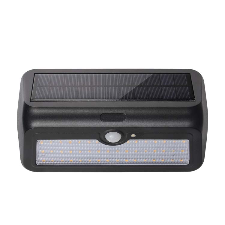 Custom Fashion Sensor Motion Wall Garden lightPlastic 1W Waterproof IP44 Modern Led Solar Induction Wall Lamp