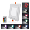 Ыстық сатылымдағы 3+3w қос түсті панельдік шам RGB төбеге арналған шаршы жабық жарықдиодты панельдік шам