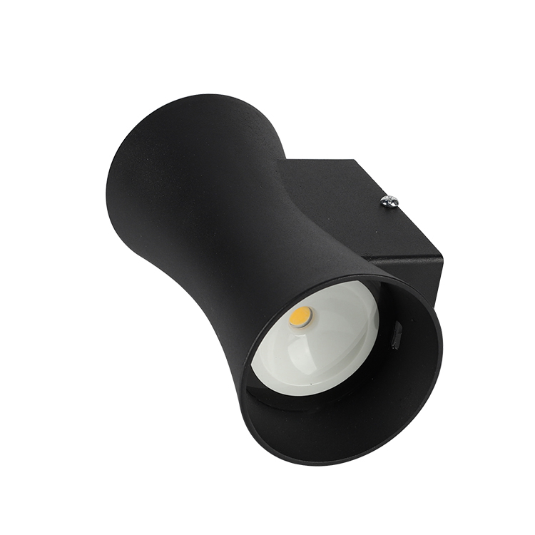 New design plastic special shape up and down design GU10 IP65 outdoor wall light aluminum black color waterproof wall light