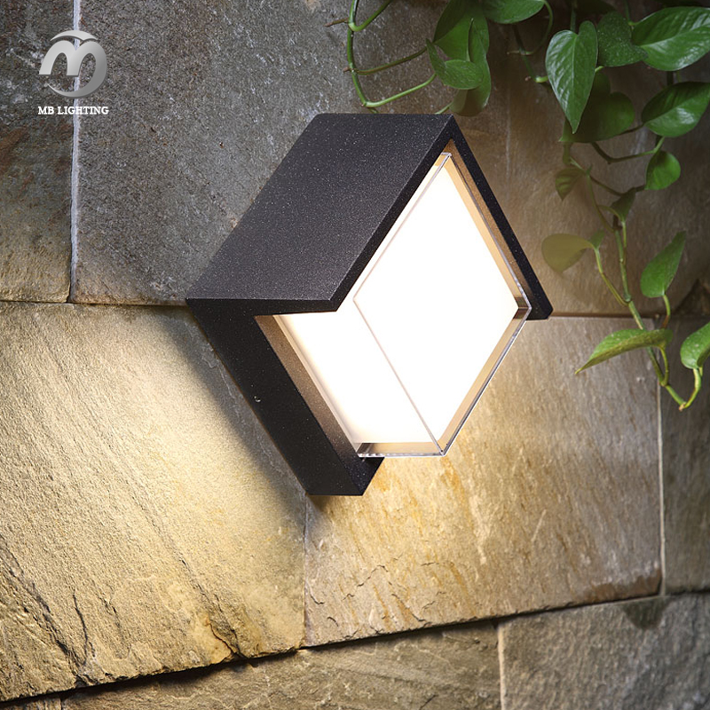 Oteshen lighting hot sale Modern garden square PC LED Wall Lamp with IP65 high quality waterproof wall light
