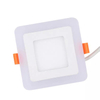 Ыстық сатылымдағы 3+3w қос түсті панельдік шам RGB төбеге арналған шаршы жабық жарықдиодты панельдік шам