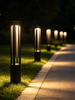 10W IP65 Tekiz &ccedil;ukur COB Al&yacute;umini&yacute; LED Bag Bollard &ccedil;yrasy, 40/60 / 80 sm Daşky landşaft &yacute;ol &ccedil;yrasy - Oteshen LCP0140A-10 LCP0160A-10 LCP0180A-10