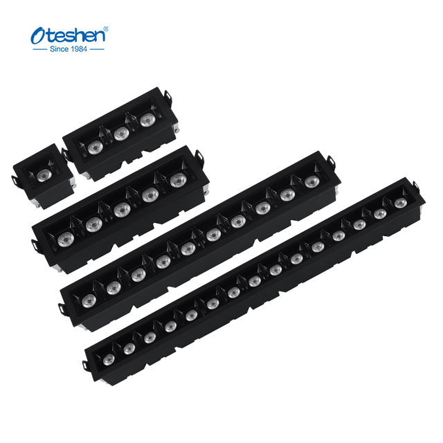 Fors&aelig;nket LED line&aelig;rt gitter downlight，4W/6W/10W/20W/30W LXT0410-2 LXT0420-4 LXT0430-6 LXT0450-10 LXT0470-20 LXT0490-30