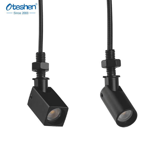 1W 24&deg;-os Mini CRI90 alum&iacute;nium LED szekr&eacute;nyes spotl&aacute;mpa, 7mm-es kiv&aacute;g&aacute;s 12V/24V alacsony fesz&uuml;lts&eacute;gű vitrinl&aacute;mpa Oteshen LCG1710-1 LCG1710S-1