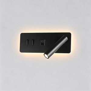 چراغ دیواری مطالعه کنار تخت LED دو نور با شارژ USB Type-C - دیوارکوب 9 واتی قابل چرخش Oteshen LBD6820CD-9