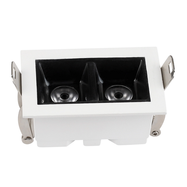 Lampu Kisi LED Tersembunyi Anti Silau Dalam 2 Lampu 4W - Oteshen LXT0420-4 LXT0420P-4 Lampu Sorot Langit-langit Kepala Ganda