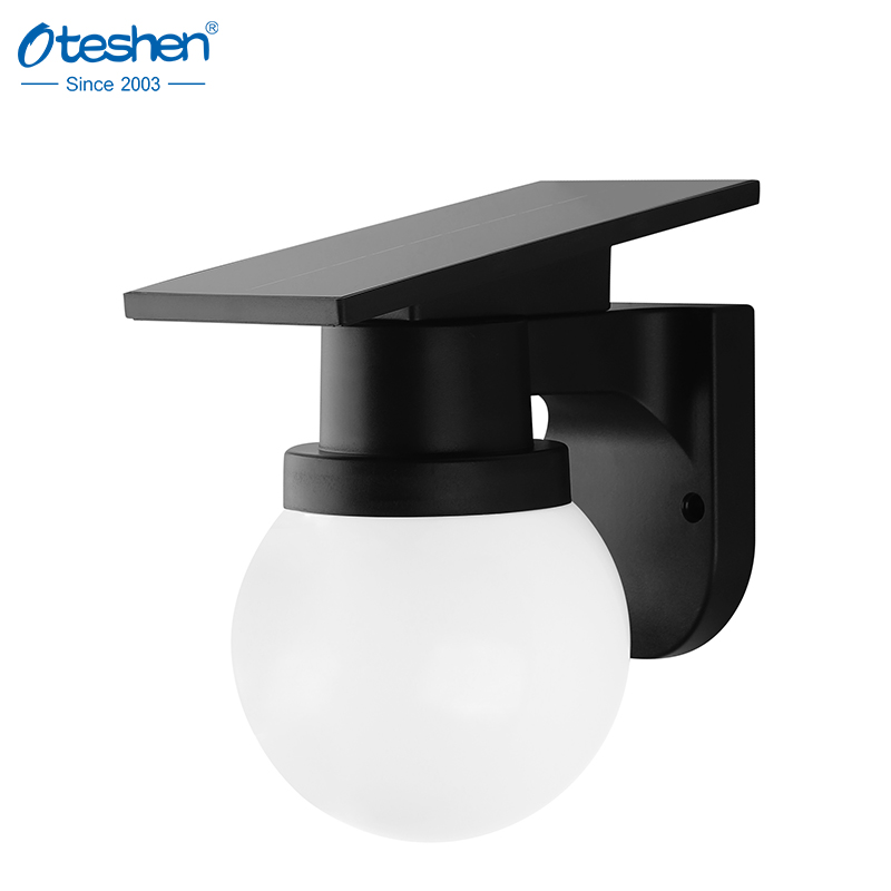 0.9W 3CCT كروية ABS LED ضوء الجدار الشمسي، IP54 التحكم عن بعد في الهواء الطلق حديقة الشمسية الجدار مصباح Oteshen SL1932AT